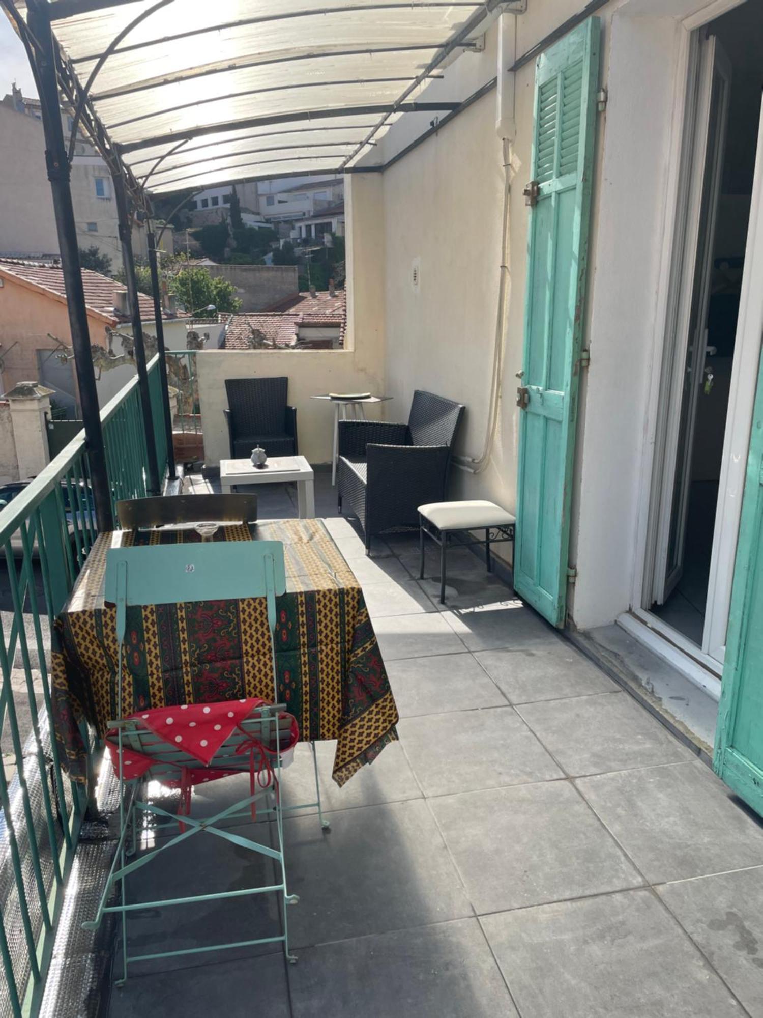 Stud Terras Ville Corniche 2 Pers Stat Gratuit Rue Modif Suivt Possib Et Accord Exclusif Марсель Екстер'єр фото