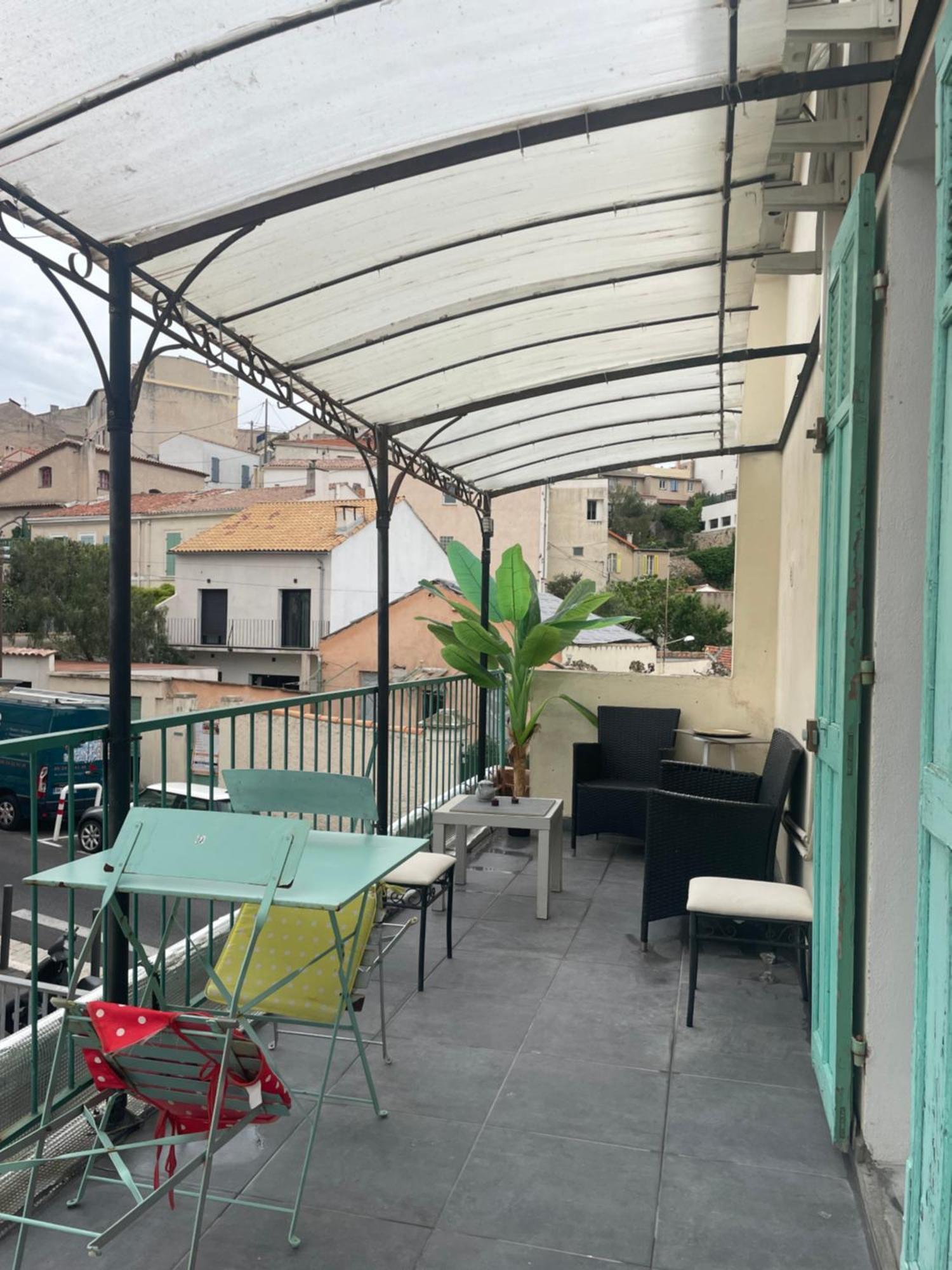 Stud Terras Ville Corniche 2 Pers Stat Gratuit Rue Modif Suivt Possib Et Accord Exclusif Марсель Екстер'єр фото