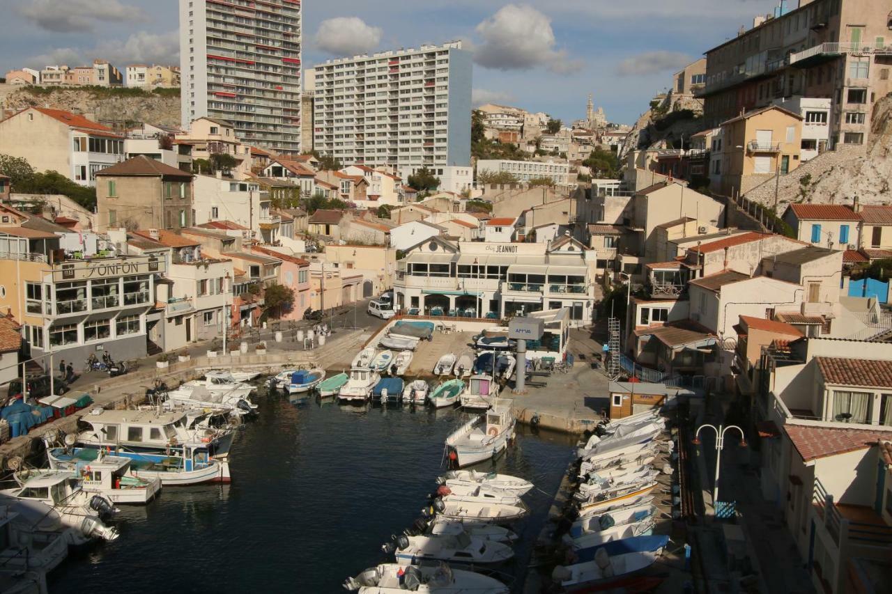 Stud Terras Ville Corniche 2 Pers Stat Gratuit Rue Modif Suivt Possib Et Accord Exclusif Марсель Екстер'єр фото