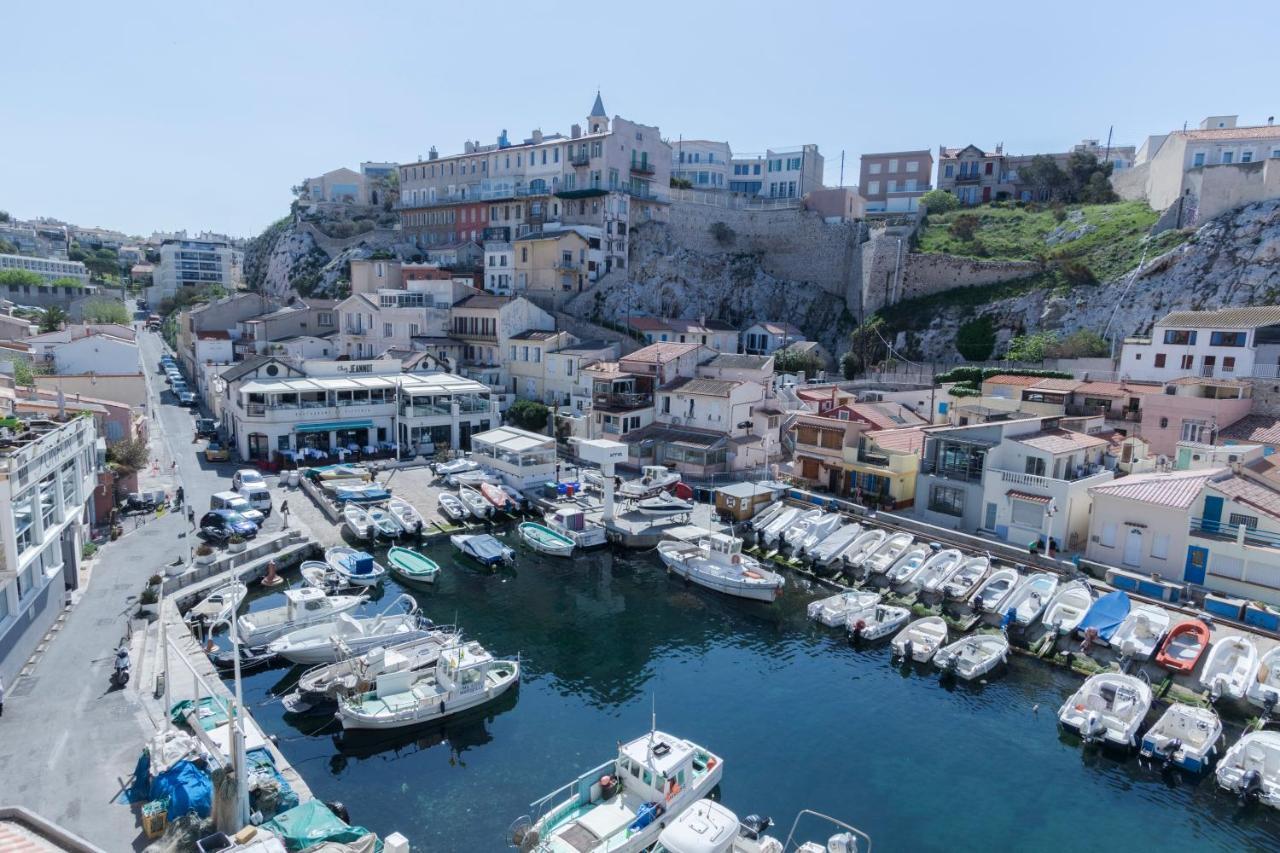 Stud Terras Ville Corniche 2 Pers Stat Gratuit Rue Modif Suivt Possib Et Accord Exclusif Марсель Екстер'єр фото